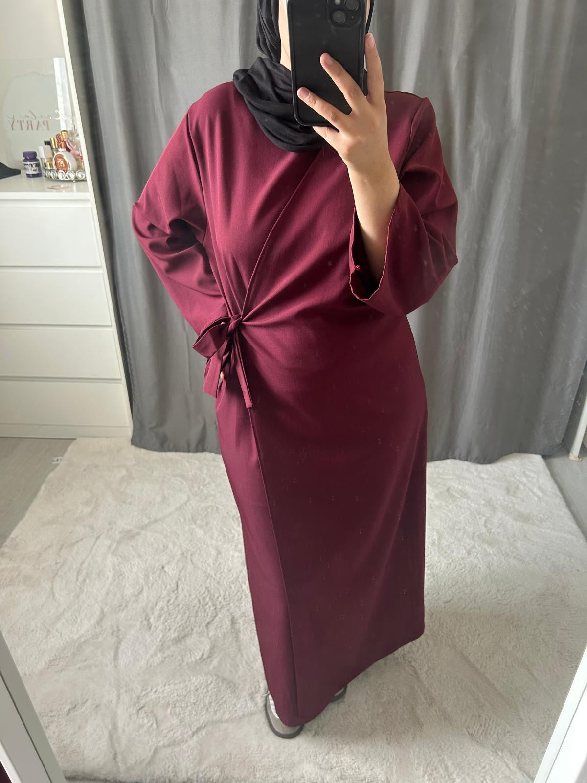 Abaya Diana - bordeaux