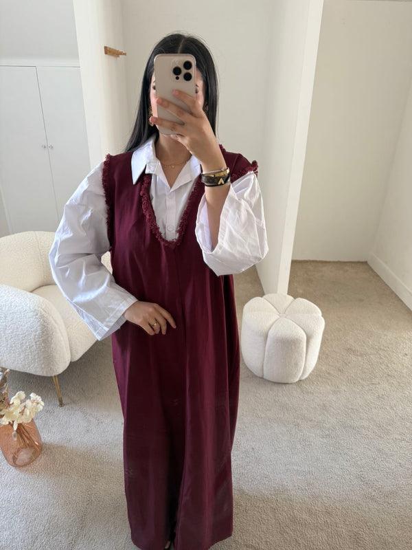 Robe chemise - bordeaux