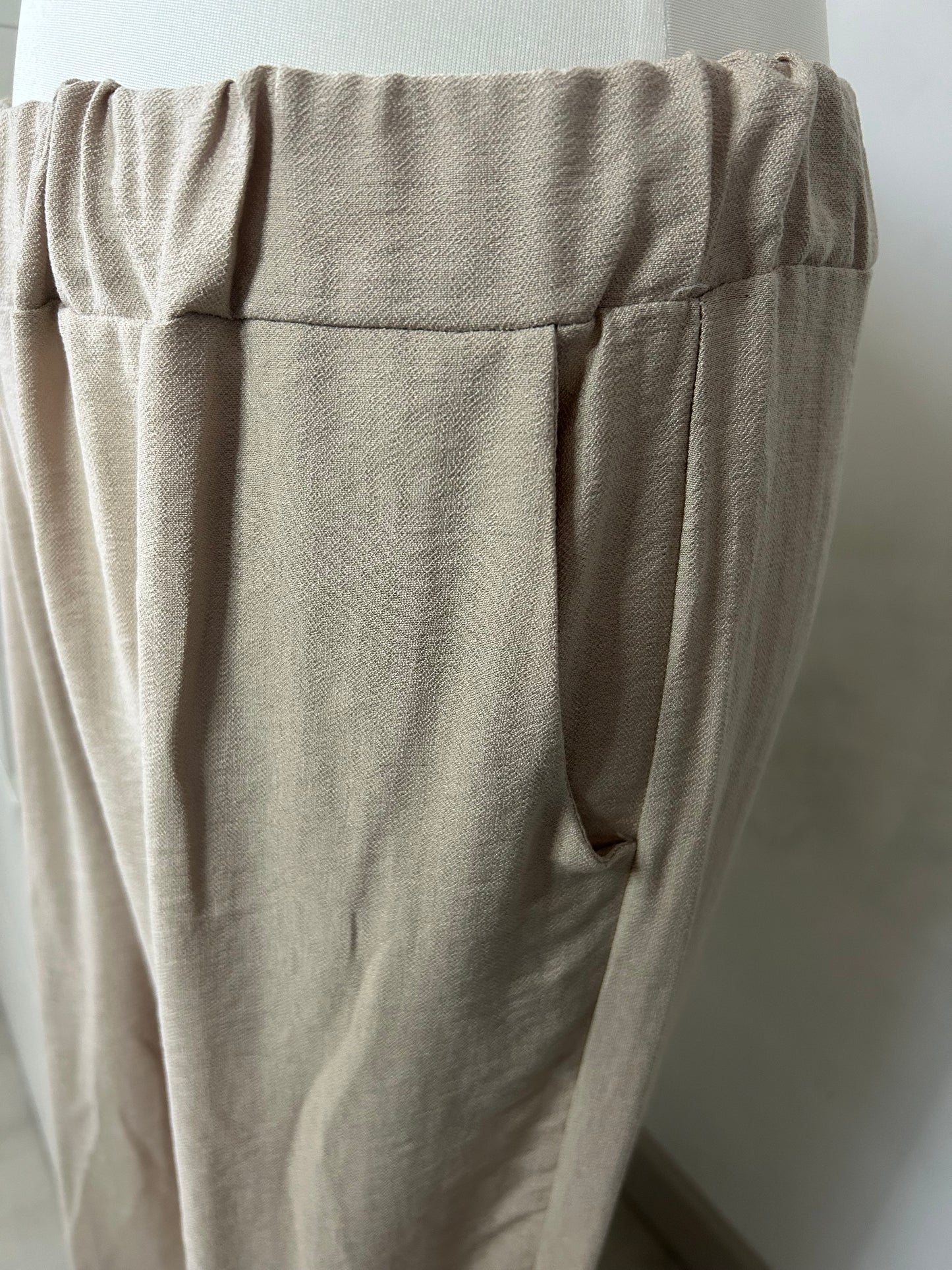 Pantalon en lin beige