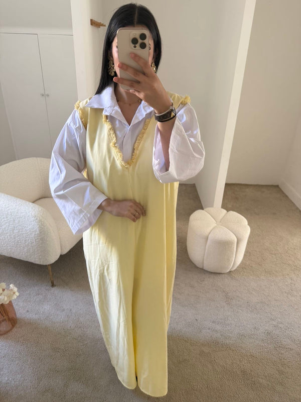 Robe chemise - jaune