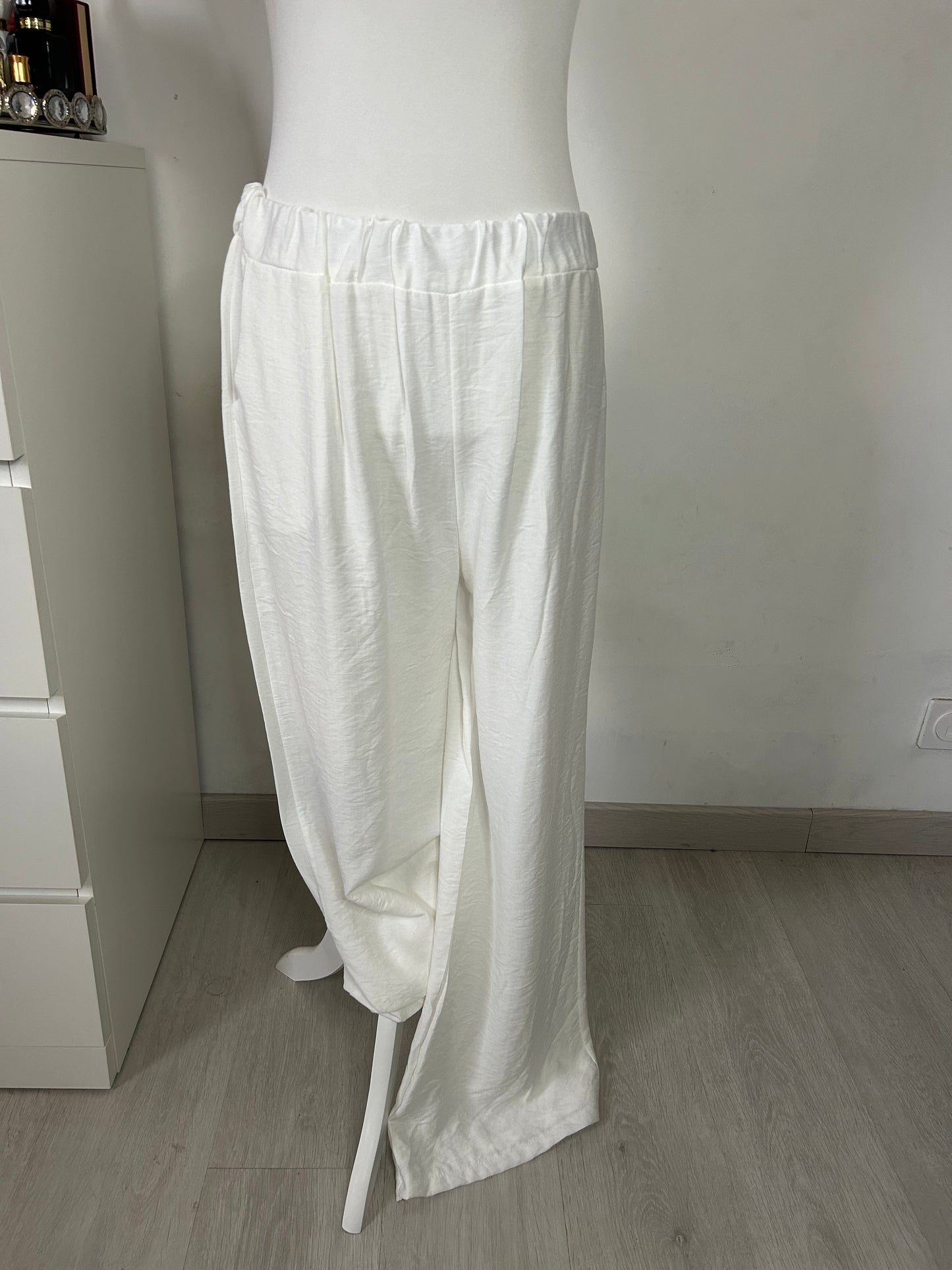 Pantalon en lin blanc