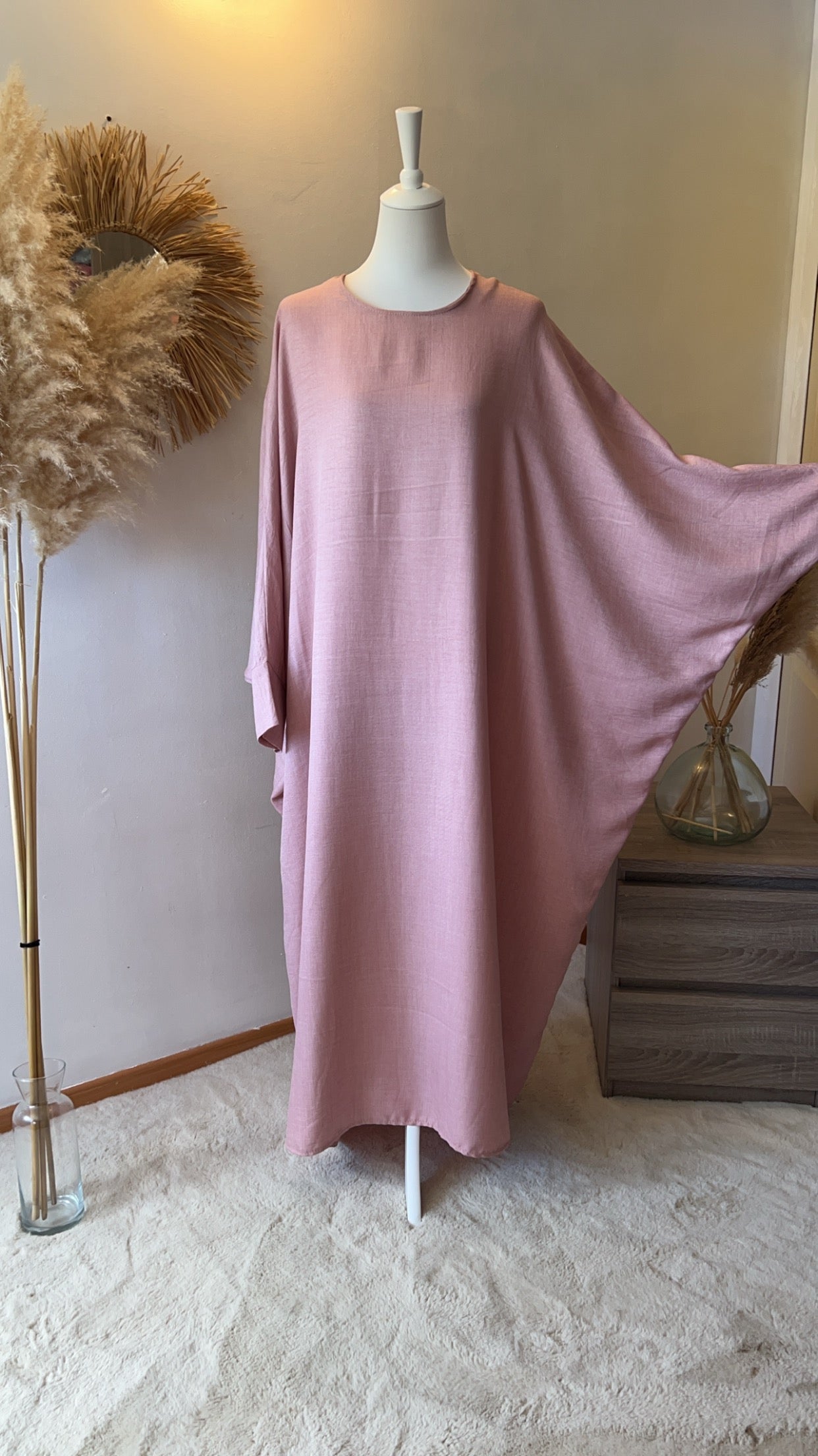 Abaya Saoudienne Baby Pink