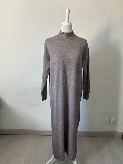 Robe Pull « Tout Doux » Taupe