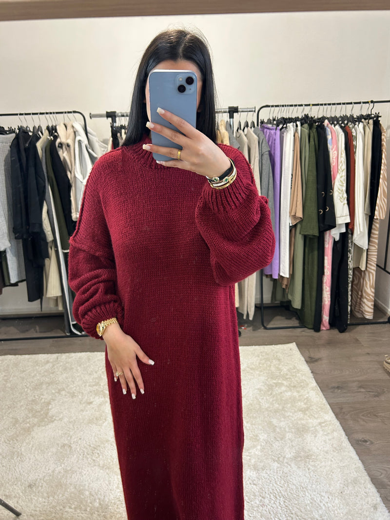 Robe Pull Nelya - Bordeaux