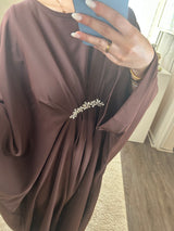 Abaya Zohra - marron chocolat