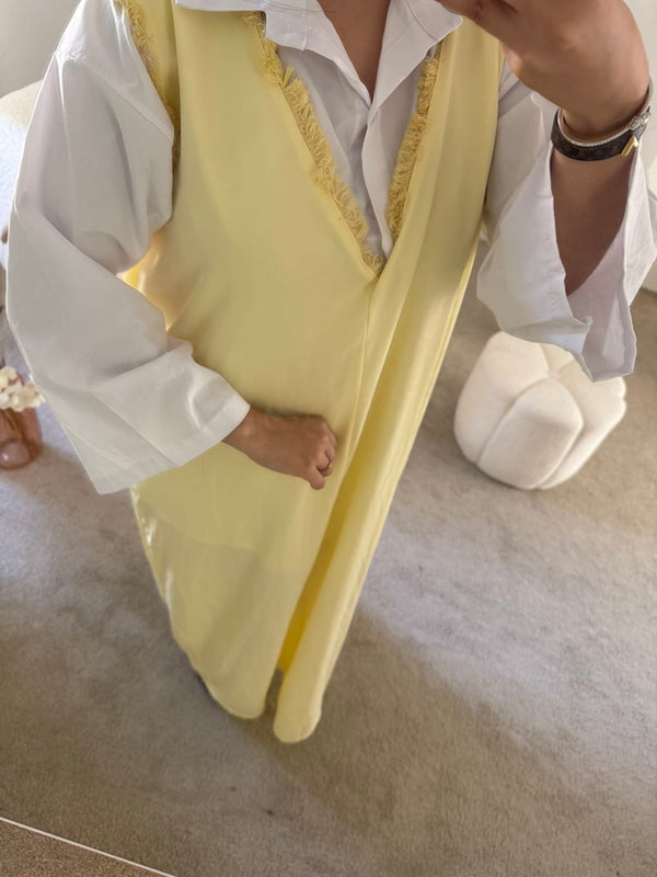 Robe chemise - jaune