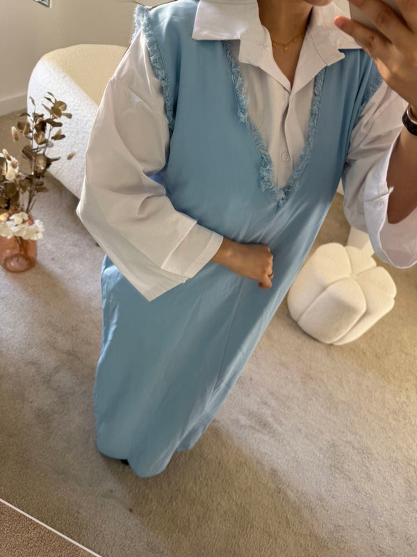 Robe chemise - bleu