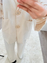 Ensemble blazer en lin - beige