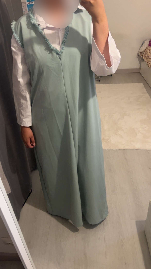 Robe chemise - vert eau
