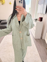 Ensemble blazer en lin - kaki
