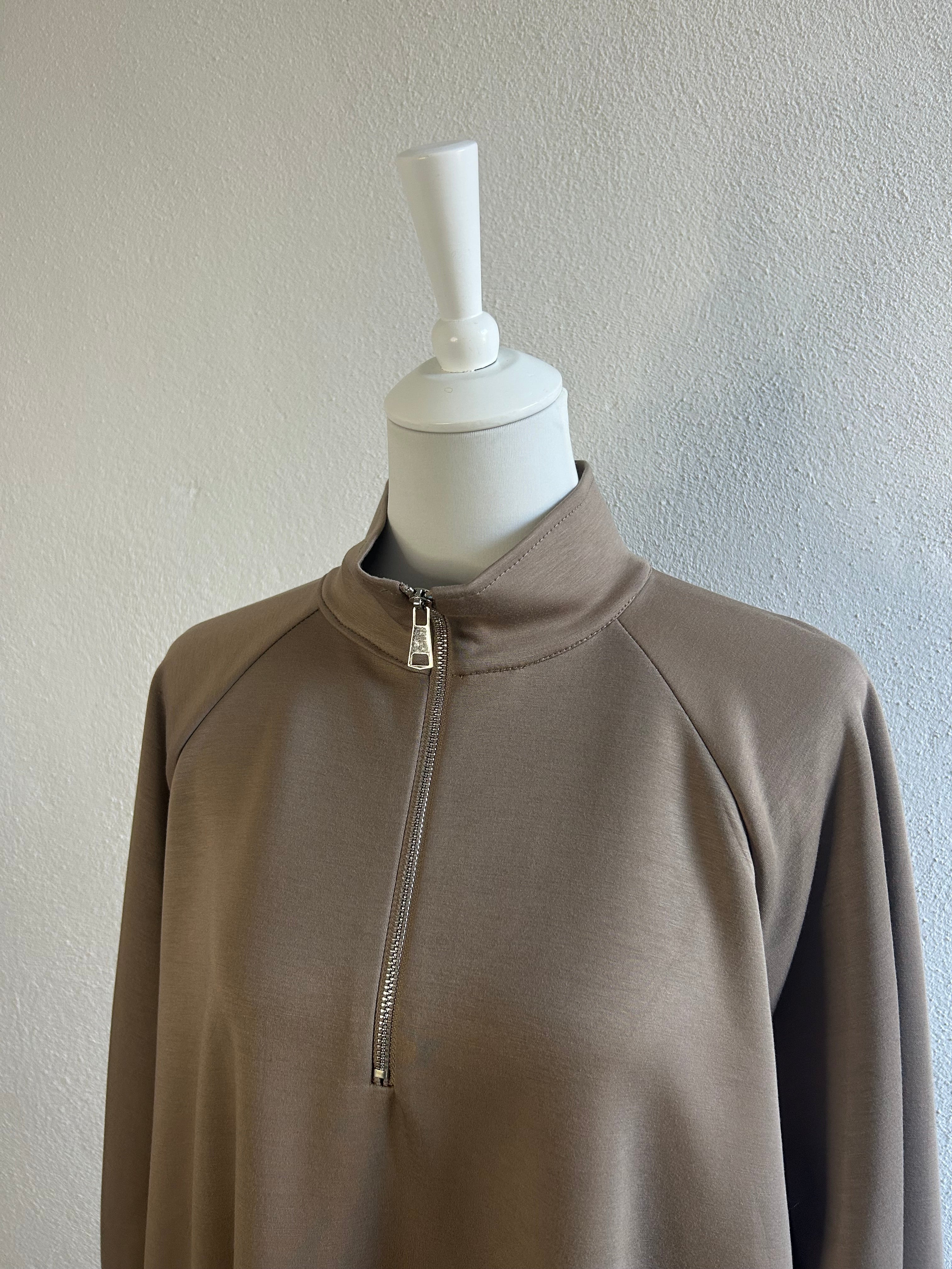 Robe pull ZIP - taupe