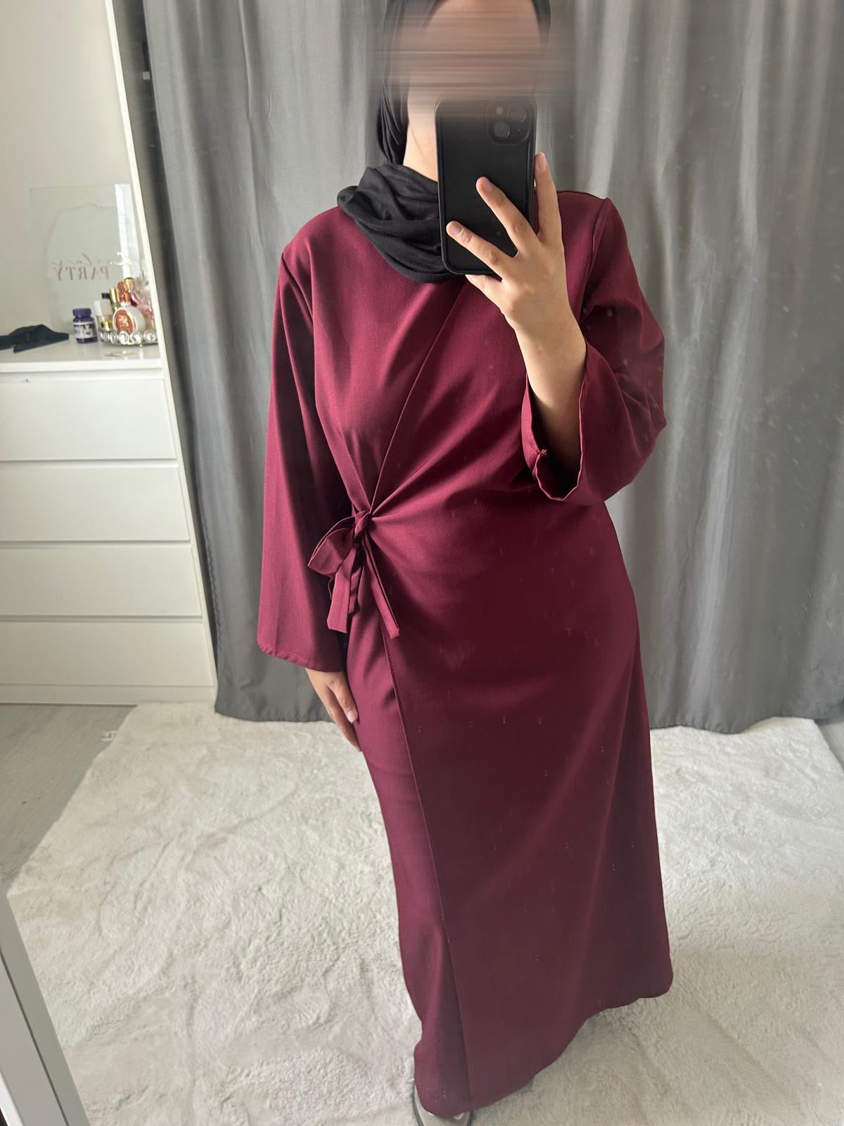 Abaya Diana - bordeaux